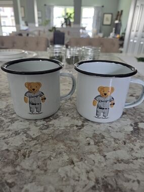 Pair Chicago White Sox Teddy Bear Coffee Cup Mug Oris SGA 2023
